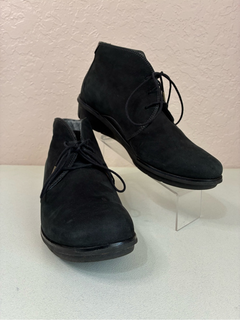 Dansko Joy Chukka Boots Women 41 US 10.5 Black Suede Comfort Goth Fall